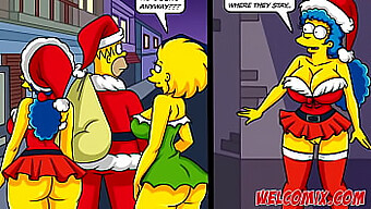 Un Regalo Navideño Subido De Tono: La Familia De Simpson En Una Aventura Hentai Caliente