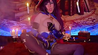 Mona Megistus' Verleidelijke Cosplay In Genshin Impact