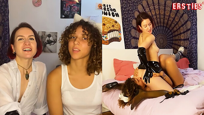 Alman Bdsm: Kitten July, Domina Flora'Yı Oral Seksle Tatmin Ediyor